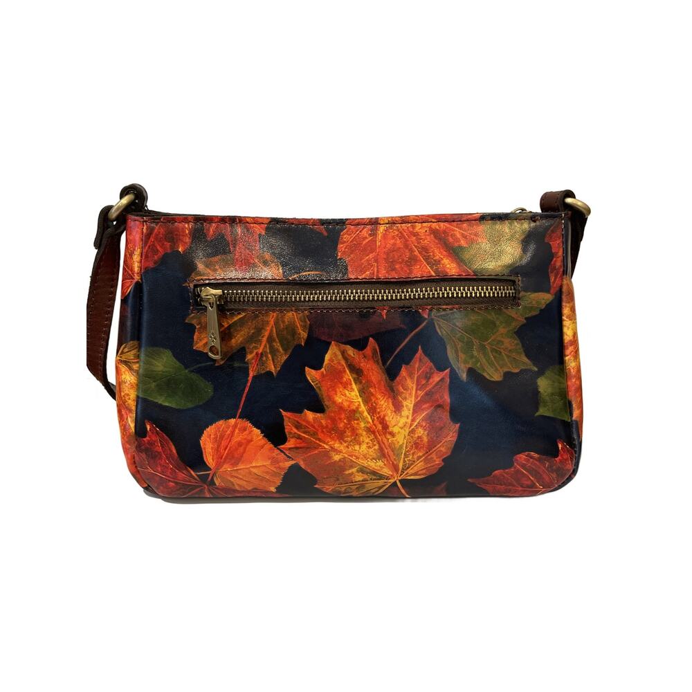 Patricia Nash Maple Leaf Pattern Leather Handbag Rare - Picture 2 of 15